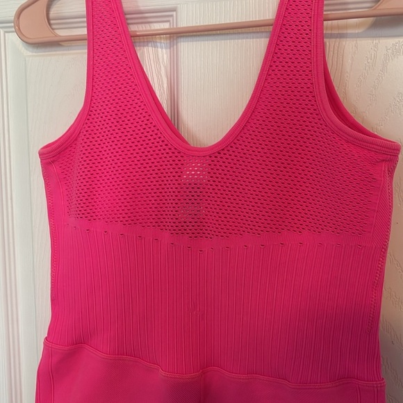JoyLab Hot Pink Seamless V-Neck Ribbed Activewear Bodysuit Romper XL (juniors) - Picture 5 of 6